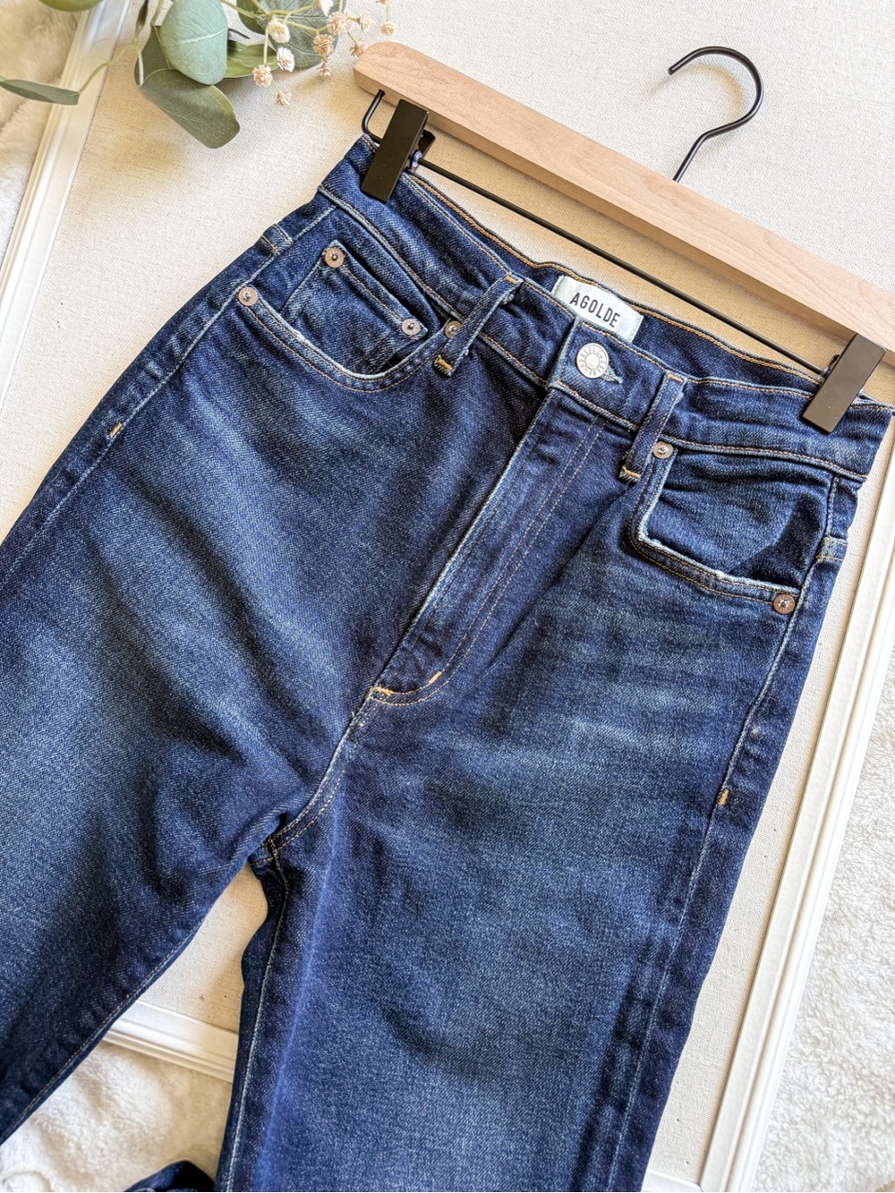 AGOLDE Pinch Waist High Rise Skinny Jeans Size 25 Dark Wash